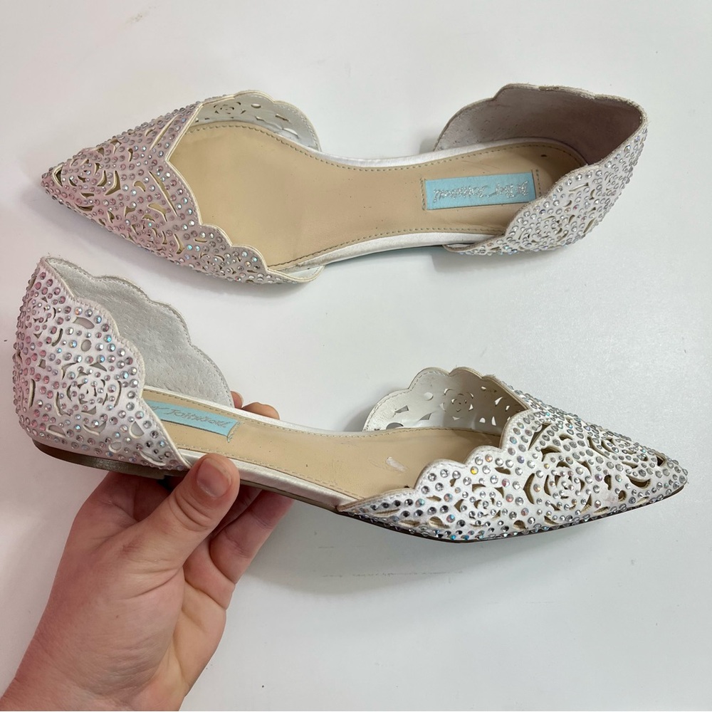 Blue by Betsey Johnson Lucy Embellished Flats Size 8